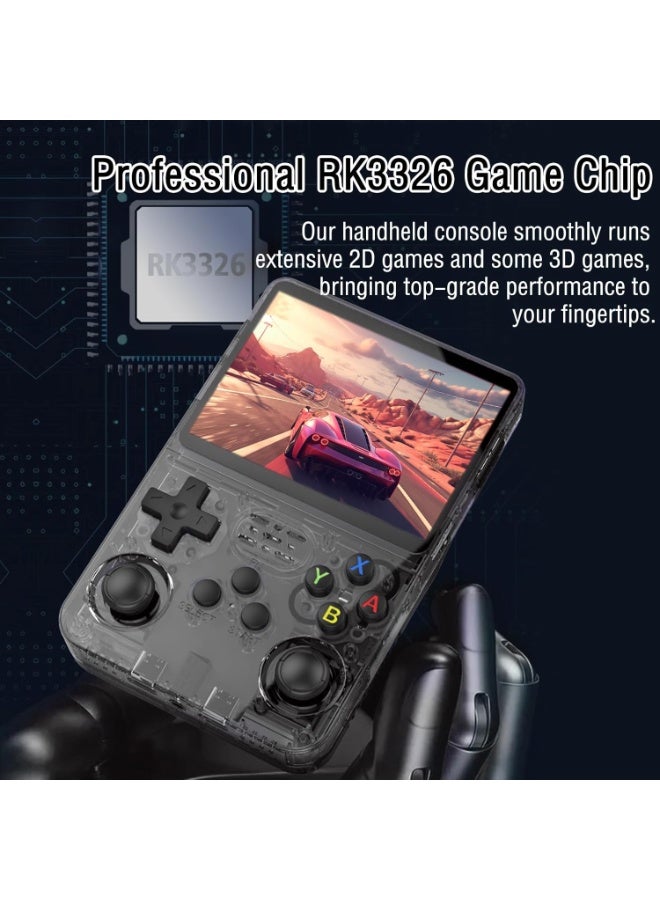 Handheld Game Console, 3.5-Inch IPS Screen, Retro Gaming, 3500mAh Battery, Built in 20000+ Games, 64G Storage, R36S - Black - Image 4